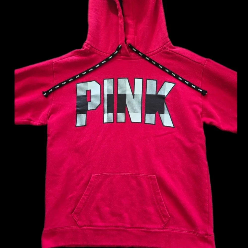 Victoria's Secret PINK Logo Hoodie Red Size S - Picture 2 of 7